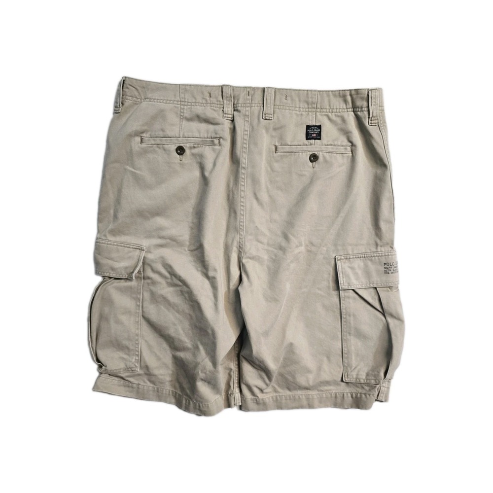polo jeans company Ralph Lauren Men's Cargo Shorts 40 Beige Y2K - Picture 2 of 3